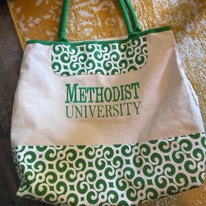 Green and Cream Tote Bag